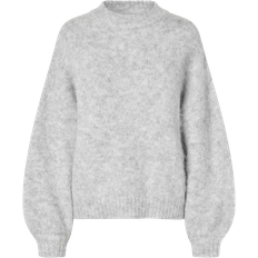 A View Patrisia Solid Knit Pullover - Light Gray Melange
