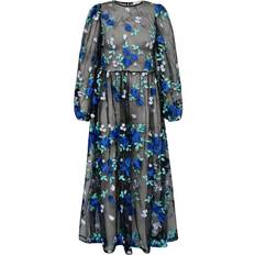 Fuschia Dress - Black/Blue