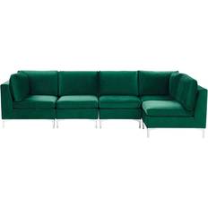 Negro - Sofá de Esquina Sofás Beliani Evja Left Green Sofa 300cm 5 Seater