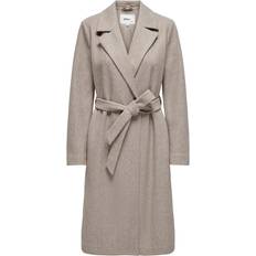 Only Alvilda Coat - White/Simply Taupe