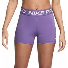 Nike pro 3'' shorts women NIKE Womens Pro 3" Shorts - Black Raspberry/White