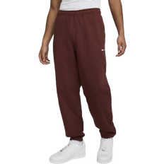 Homme - Marron Pantalons Nike Men's Solo Swoosh Fleece Trousers - Dark Pony/White