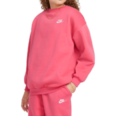 S Sudaderas Nike Older Kid's Sportswear Club Fleece Oversized Sweatshirt - Aster Pink/White (FD2923-629)