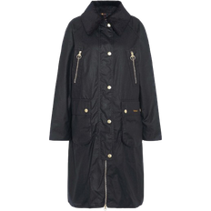 Cotton - Women Outerwear Barbour Ebberston Waxed Jacket - Black/Classic