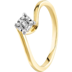 Pure Brilliance Twist Ring - Gold/Diamond