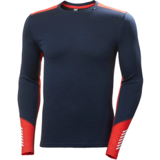 Hombre - Lana merino Camisetas Térmicas Helly Hansen Men's Lifa Merino Midweight Crew Base Layer - Navy