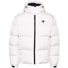 Man - Rood Kleding Tommy Jeans Alaska Puffer Jack Met Vlag - Wit