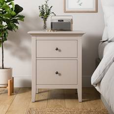 Dunelm Furniture Dunelm Lynton Natural Bedside Table 40x49cm