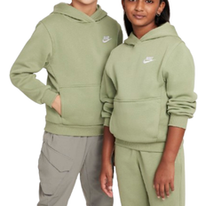 Nike Hoodies Nike Big Kid's Sportswear Club Fleece Hoodie - Oil Green/White (FD3000-386)