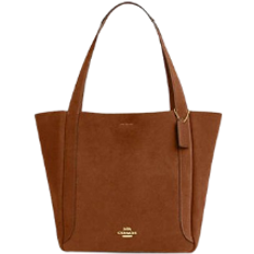 Suede Handbags Coach Hadley Tote Bag - Suede/Gold/Sienna