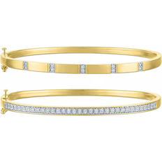 Macy's Bracelets Macy's Bangle Bracelets 2-Pc Set - Gold/Diamonds