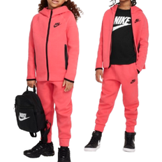 Kids nike tech Nike Little Kid's Sportswear Tech Fleece Full Zip Set - Aster Pink (36L050-AI9)