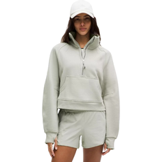 Elastane/Lycra/Spandex Tops Lululemon Scuba Oversized Funnel Neck Half Zip - Jade Grey