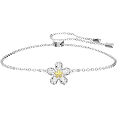 Swarovski Tough Flower Bracelet - Silver/Gold/Transparent