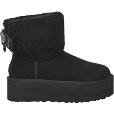 Platform Ankle Boots UGG Classic Mini Maxi Curly - Black