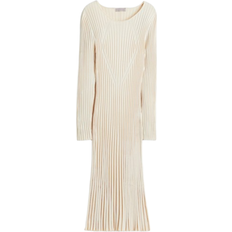 Damen - Polyamid Kleider H&M Ribbed Knit Dress - Light Beige