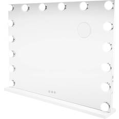 80cm x 60cm Light Up Hollywood Mirror LED Vanity Bluetooth White