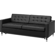 IKEA LANDSKRONA Black Soffa 223cm 3-sits