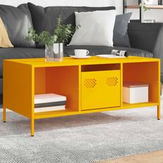 Amarillo Mesas de Centro vidaXL Mustard Yellow 101.5 x 50 x 43.5 cm Coffee Table