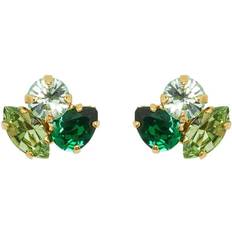 Caroline Svedbom Grön Smycken Caroline Svedbom Ana Earrings Gold Majestic Green Combo