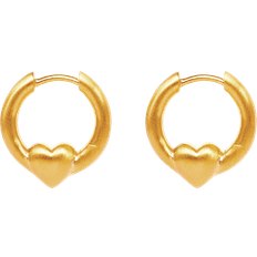 Genanvendt materiale - Unisex Øreringe IX Studios Soul Øreringe 22 kt Forgyldt Sølv DMB0368GD-PAIR - Unisex