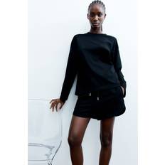 Ribbed Jumpers H&M Cotton Jersey Top - Black