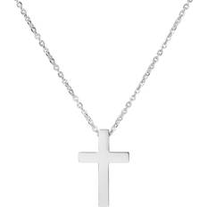 Argentia Cross Pendant Necklace - Silver