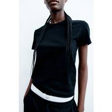 H&M Figurnära T-shirt - Svart
