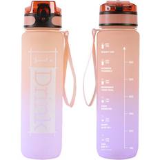 Tassen & Becher iTotal I-Drink Tritan Bottle 1000 ml - Orange and Lilac (ID2125) Thermobecher