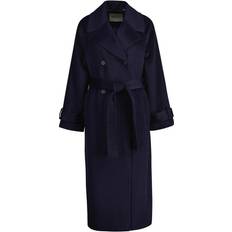 Gant L Coats Gant Damen Trenchcoat aus Wolle - Marineblau