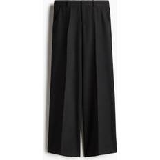 Damen - Wolle Hosen H&M Wide Tailored Trousers - Black