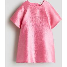 24-36M - Girls Dresses H&M Pink Jacquard Weave Dress - Pink