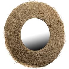 Romimex Nest Natural Rattan 110 x 20 x 110 cm Wall Mirror