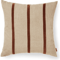 Hør Komplette pyntepuder ferm LIVING Senti Stripe Pude 50 x 50 cm - Linen/Carob Komplet pyntepude Brun, Beige, Hvid (50x50cm)