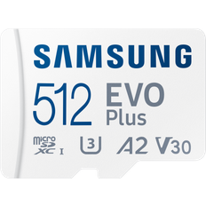 EVO Plus microSDXC Class 10 UHS-l U3 V30 A2 160/120MB/s 512GB +SD adapter