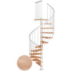 Trä Spiraltrappor Dolle Montreal Ek Multiplex Vit Classic3 13T Ø140