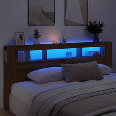 vidaXL LED Artisan Ek 220 x 18.5 x 103.5 cm Sänggavel