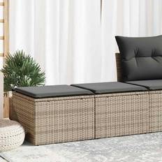 vidaXL Trädgårdssoffset Med Dynor 2 Delar Grå Loungeset