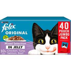 Pets Felix Original Mixed Selection In Jelly Cat Food 100 g Pack of 40