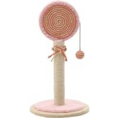 Pets Living and Home Lollipop Sisal Cat Scratching Post - Pink (One Size)