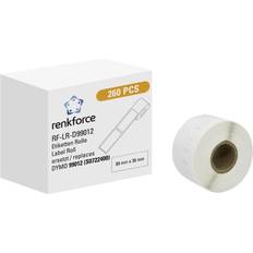 Renkforce Mærkatrulle DYMO 99012 89 x 36 mm - Papir Hvid (260 stk)