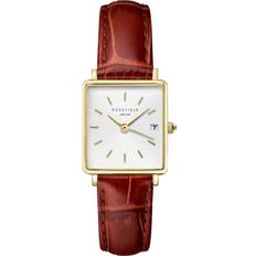 Rosefield Boxy XS QWBLG-Q55 Dam 22 mm Analogt Mineralglas Silver (22 mm)