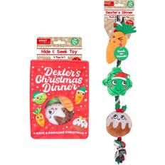 Pets YöL Christmas Plush Rope Tug - Squeaky & Hide And Seek Toys