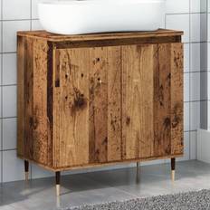 Braun Medikamentenschränke vidaXL Badschrank Altholz-Optik 58 x 33 x 60 cm