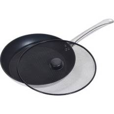 Excellent Houseware Steel Anti-Splash Cover 29 cm Black