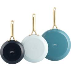 GreenPan Shades Stekpanneset 3 Delar Oxford Blue