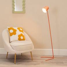 Orange Floor Lamps & Ground Lighting ValueLights Lark Coral Peach Metal - One Size Floor Lamp