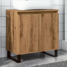 Braun Medikamentenschränke vidaXL Badschrank Artisan-Eiche 58 x 33 x 60 cm