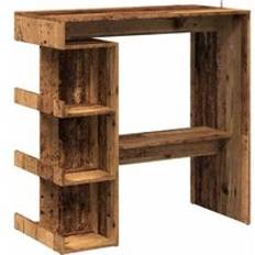 Wood Bar Tables vidaXL with Storage Rack 100 x 48 x 101.5 cm Bar Table