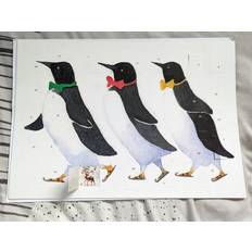 Woodmansterne Three penguin caltime advent calendar 245 x 350m glitter varnished with envelope